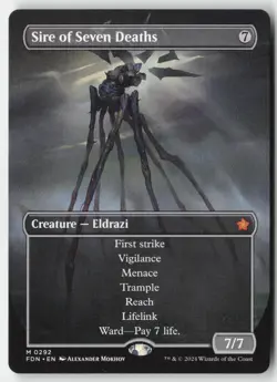 MTG - Sire of Seven Deaths (Borderless) M Foundations 292 LP-NM - Image 1