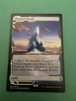 Flooded Strand MTG Zendikar Rising Expeditions NM Regular 001 - Image 1