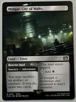 MTG Final Fantasy Midgar, City of Mako Land - Town RARE REGULAR #0313 - Image 1