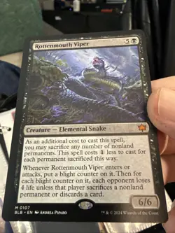 Rottenmouth Viper Bloomburrow #107 Mythic (164) - Image 1