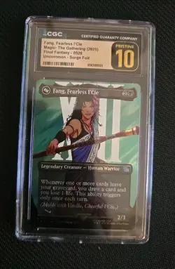MTG FINAL FANTASY 0526 FANG, FEARLESS L'CIE Cgc PRISTINE 10 SURGE FOIL - Image 1