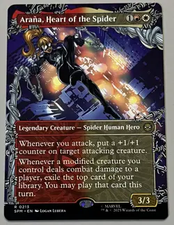 MTG Marvel’s Spider-Man Arana Legendary Creature RARE REGULAR #0213 - Image 1