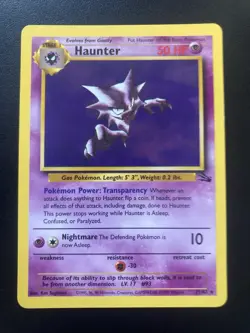 Pokemon TCG Haunter 21/62 Fossil Rare Non-Holo Card Rare WOTC 1999 - Image 1