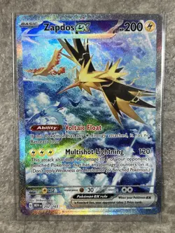 Zapdos ex 202/165 Pokemon TCG Sv: Scarlet & Violet 151 Holo Card (Near Mint) NM - Image 1