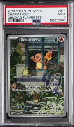 2023 POKEMON SVP EN-SV BLACK STAR PROMO #044 CHARMANDER PSA 9 - Image 1