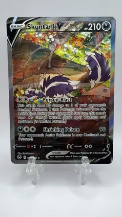 Skuntank V Alt Full Art Ultra Rare - 181/195 - Silver Tempest Pokemon 2022 NM - Image 1