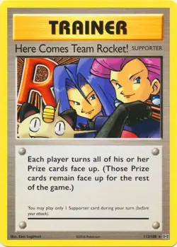 Lightly Played, English Pokemon Regular Here Comes Team Rocket! - 113/108 - Secr - Image 1