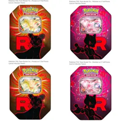 Pokemon TCG: Team Rocket Tins -Mewtwo ex and Persian ex BUNDLE x 4 ⭐ NEW - Image 1