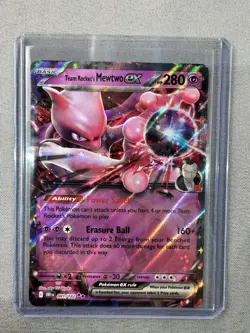Pokemon TCG: Destined Rivals: 81/182 Team Rocket's Mewtwo EX Double Rare MINT - Image 1