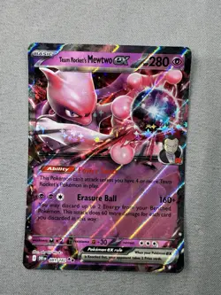 Pokemon TCG: Destined Rivals: 81/182 Team Rocket's Mewtwo EX Double Rare MINT - Image 2