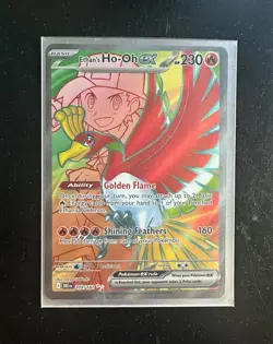 Pokemon TCG Ethan's Ho-Oh EX 209/182 Destined Rivals Ultra Rare - Image 1