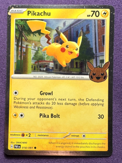 Pikachu 18/91 | Halloween Trick Or Trade 2024 | Cosmos Holo | Pokemon (NM) - Image 2