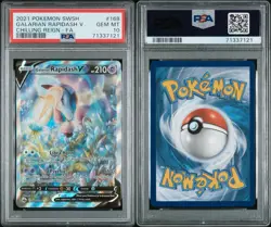 PSA 10 Galarian Rapidash V 168/198 Chilling Reign Alternate Art Pokemon English - Image 3