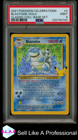 BLASTOISE-HOLO CLASSIC COLL-BASE SET POKEMON CEL CLSC. COLL. 2021 2 PSA 9 - Image 1