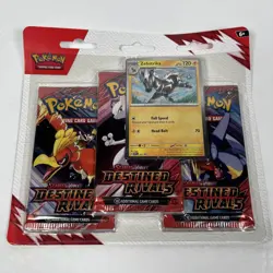 Pokemon TCG: Scarlet & Violet - Destined Rivals 3 Pack Blister New Sealed - Image 1