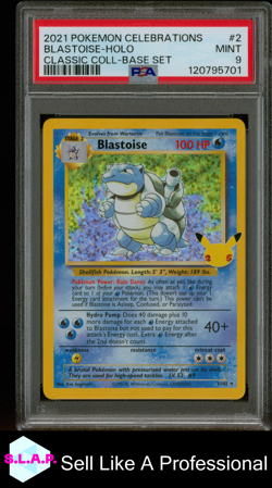 BLASTOISE-HOLO CLASSIC COLL-BASE SET POKEMON CEL CLSC. COLL. 2021 2 PSA 9 - Image 1