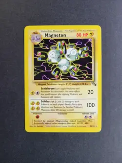 Magneton 26/62 Pokemon TCG Fossil Unlimited Regular Rare LP - Image 2