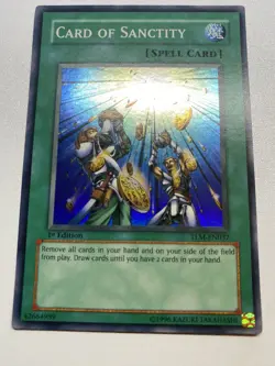 Yugioh Card Sanctity Super Rare 1st Edition TLM-EN037 MP - Image 1