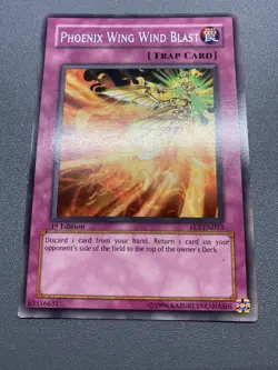 Yu-Gi-Oh! Phoenix Wing Wind Blast Rare 1st Edition FET-EN053 HP DAMAGED - Image 1