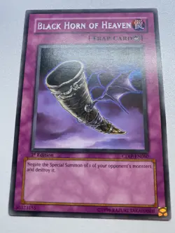 Yugioh Black Horn Of Heaven Rare 1st Edition CDIP-EN060 MP - Image 1