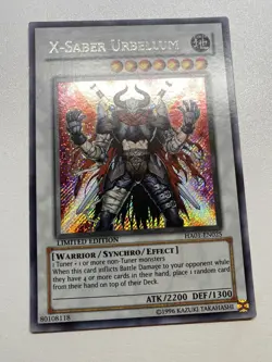 Yu-Gi-Oh! X-Saber Urbellum Secret Rare Limited Edition HA01-EN025 HP - Image 1