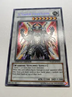 Yu-Gi-Oh! X-Saber Urbellum Secret Rare Limited Edition HA01-EN025 HP - Image 1