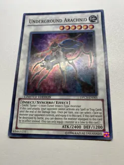 Yu-Gi-Oh! Underground Arachnid Super Rare Limited Edition DPC5-EN001 HP - Image 1