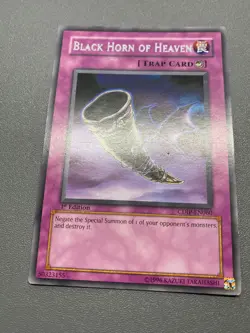 Yugioh Black Horn Of Heaven 1st Edition Rare CDIP-EN060 HP - Image 1