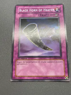 Yugioh Black Horn Of Heaven 1st Edition Rare CDIP-EN060 HP - Image 1
