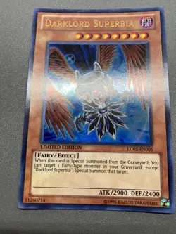 Yugioh Darklord Superbia Limited Edition Ultra Rare LOC2-EN 005 HP - Image 1