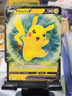 Holo Pikachu V SWSH198 Sword & Shield Promo Cards Pokemon TCG - Image 1