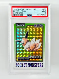 Eevee - #133 - Carddass 1997 Japanese Pocket Monsters Prism PSA 9 Pokemon card - Image 1