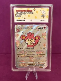 Pokemon TCG Simisear V Crown Zenith Holo Ultra Rare Card GG37/GG70 ACE 9 MINT - Image 1