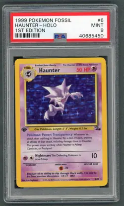 Pokemon Cards - PSA 9 1st Edition Haunter 6/62 - Fossil Set - MINT - PSA9 - Image 1
