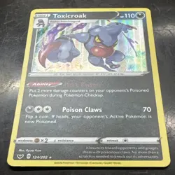 Toxicroak 124/202 Pokemon Sword & Shield Base Set Holo Rare Card - Image 2