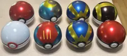 Pokemon TCG PokeBall Tin Various Balls EMPTY No cards Lot Of 8 Lot #2 - Image 1