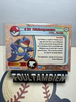 Nidoqueen #31 Pokemon Card Foil Topps Series 1 Blue Logo TV Animation Edition! - Image 2