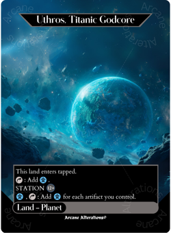 Uthros, Titanic Godcore - Full Art Altered Art Custom Proxy Cards - Image 1