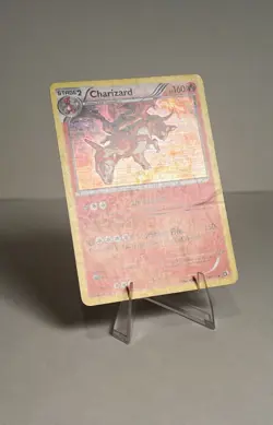 DAMAGED Charizard 19/113 Holo Legendary Treasures AUTHENTIC Pokemon Card - Image 4