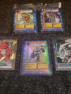 65 Vintage Digimon Card Lot With Holo Starmon ST-26S Starter Deck Set & Animated - Image 1
