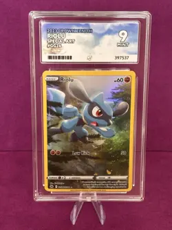 Pokemon TCG Riolu Crown Zenith GG26/GG70 Special Art ACE 9 Mint Condition Card - Image 1