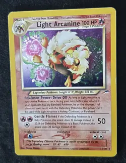 Pokemon Cards: Neo Destiny Rare Holo: Light Arcanine 12/105 - Image 1