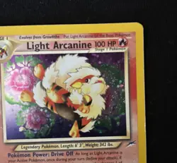 Pokemon Cards: Neo Destiny Rare Holo: Light Arcanine 12/105 - Image 3