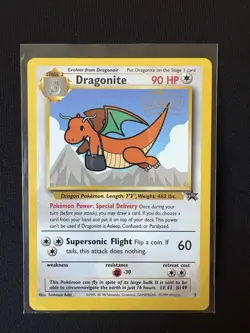 Pokemon TCG Dragonite Black Star Promo Card 1999 Pokemon: The First Movie - Image 1