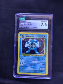Pokemon Cards: Base Set Rare Holo: Poliwrath 13/102 CGC 7.5 - Image 1