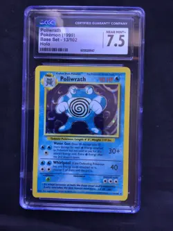 Pokemon Cards: Base Set Rare Holo: Poliwrath 13/102 CGC 7.5 - Image 2