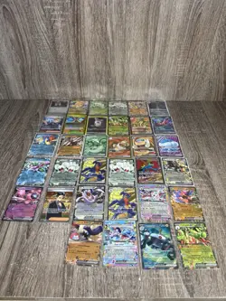 34 Pokemon Card Collection Lot Vintage Holos & Modern Hits ( IR, Ex) - ALL SLEVE - Image 1