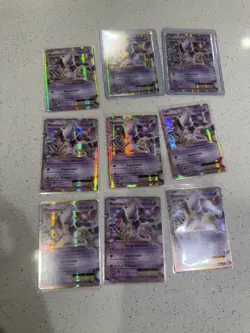 Pokemon TCG Evolutions Mewtwo EX Ultra Rare Holo Card 52/108 set of 9 - Image 1