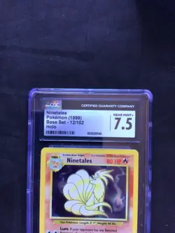Pokemon Cards: Base Set Rare Holo: Ninetales 12/102 CGC 7.5 - Image 3