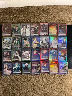 Union Arena 28 card lot Textured Super rares Bleach Fullmetal Alchemists HxH etc - Image 1